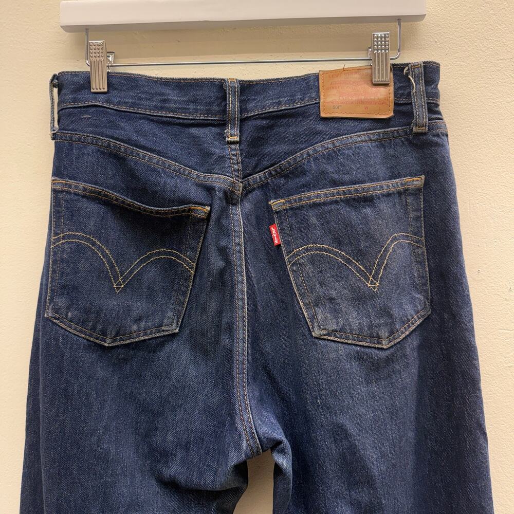 Levi's 501 Men's W 31 I 30 Dark Blue Wash Classic Denim Jeans Basics Workwear